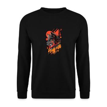 Wolf Cyber Punk Wildlife Animal Pack JGA Wolf Pack - Sweat-shirt Unisexe - noir - Devant - Alina (178cm) & Michal (187cm)