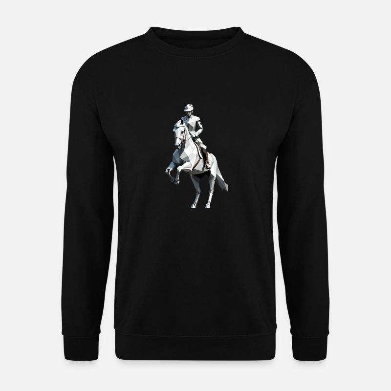 Cavalier Low Poly - Ballet Design - Sweat-shirt Unisexe - noir
