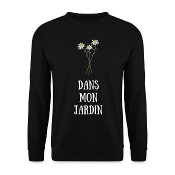 DANS MON JARDIN PAQUERETTES - Sweat-shirt Unisexe - noir - Devant - Alina (178cm) & Michal (187cm)
