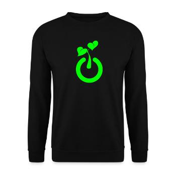 Just switch off in the garden / plants - Unisex Sweatshirt - black - Front - Alina (178cm) & Michal (187cm)