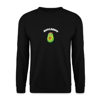 Avocardio Shirt - Unisex Sweatshirt - black - Front - Alina (178cm) & Michal (187cm)