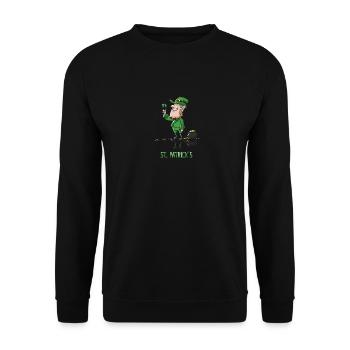 Saint Patrick's Day Pot of Gold Irish Leprechaun - Sweat-shirt Unisexe - noir - Devant - Alina (178cm) & Michal (187cm)