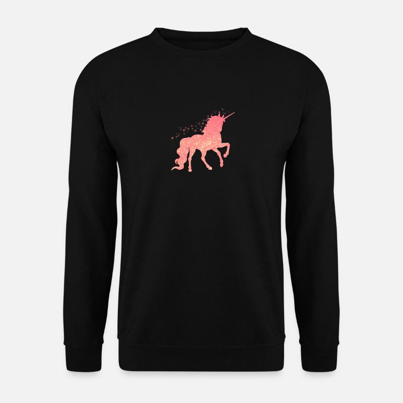 Das rote glitzer Einhorn - Unisex Pullover - Schwarz