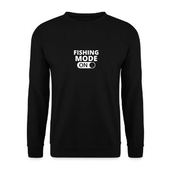 MODE ON FISHING angeln - Unisex Pullover - Schwarz - Vorne - Alina (178cm) & Michal (187cm)