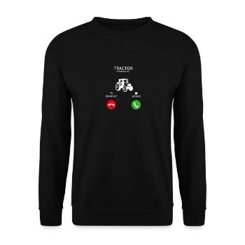 Call Mobile Anruf tractor traktor landwirt - Unisex Pullover - Schwarz - Vorne - Alina (178cm) & Michal (187cm)
