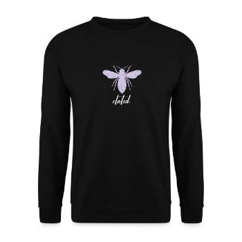 Purple Pastel Bee Elated Bee Be Elated - Unisex Sweatshirt - black - Front - Alina (178cm) & Michal (187cm)