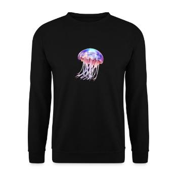 Shiny Qualle - Unisex Pullover - Schwarz - Vorne - Alina (178cm) & Michal (187cm)