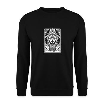 Sorcière tarot - Sweat-shirt Unisexe - noir - Devant - Alina (178cm) & Michal (187cm)