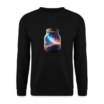 Universe in a glass - Unisex Sweatshirt - black - Front - Alina (178cm) & Michal (187cm)