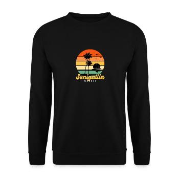 Italy Senigallia Marche Beach Vacation - Unisex Sweatshirt - black - Front - Alina (178cm) & Michal (187cm)