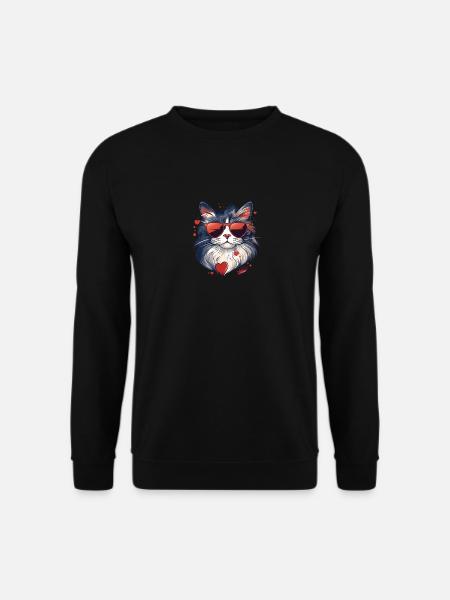Katzenliebe - Unisex Pullover - Schwarz