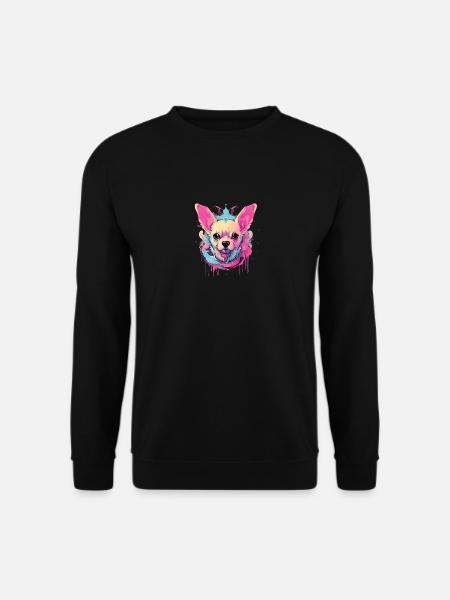 Colorful Chihuahua - Unisex Sweatshirt - black