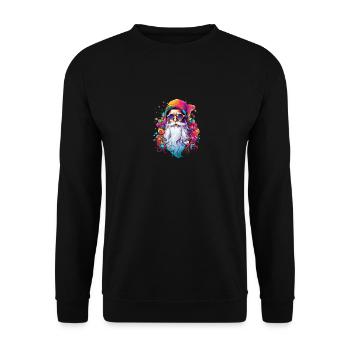 Père-Noël psychédélique - Sweat-shirt Unisexe - noir - Devant - Alina (178cm) & Michal (187cm)