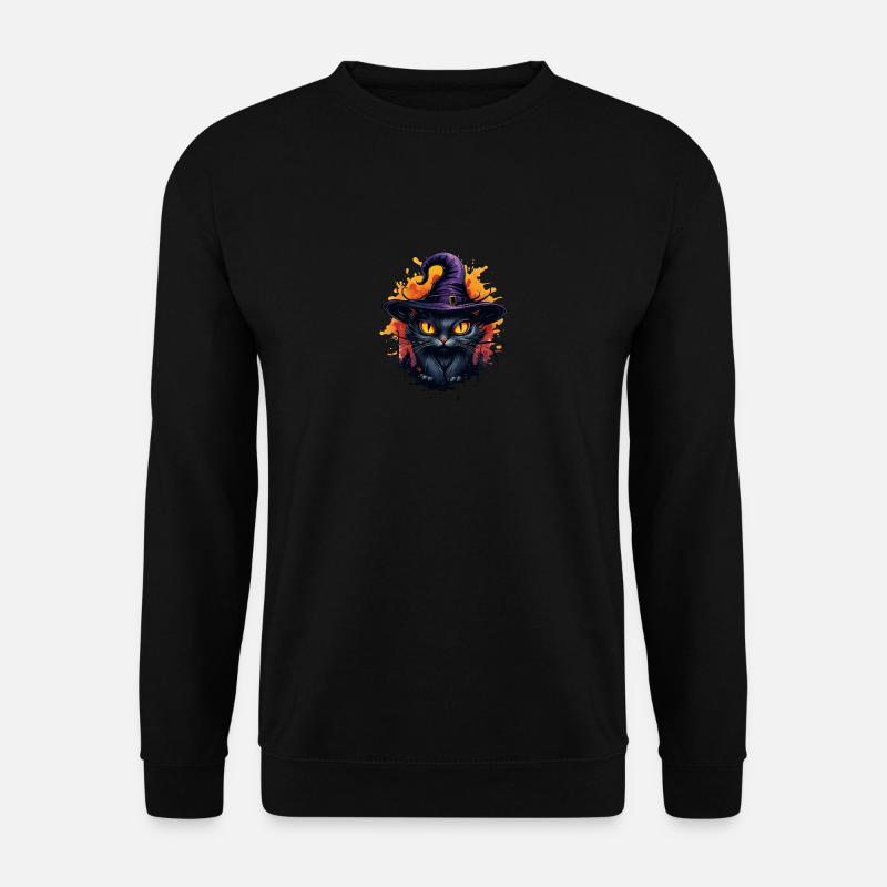 Schwarze Katze - Unisex Pullover - Schwarz