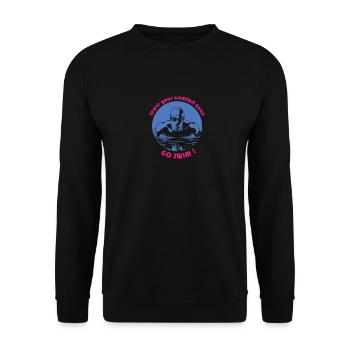 Allez nager - Sweat-shirt Unisexe - noir - Devant - Alina (178cm) & Michal (187cm)