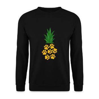 Pineapple Paw - Unisex Sweatshirt - black - Front - Alina (178cm) & Michal (187cm)
