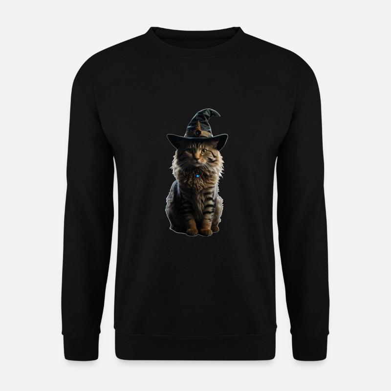 Hexenkater Halloween - Unisex Pullover - Schwarz