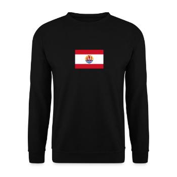 Nationalflagge von Französisch-Polynesien - Unisex Pullover - Schwarz - Vorne - Alina (178cm) & Michal (187cm)