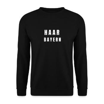 Haar⁠ Bayern - Unisex Pullover - Schwarz - Vorne - Alina (178cm) & Michal (187cm)