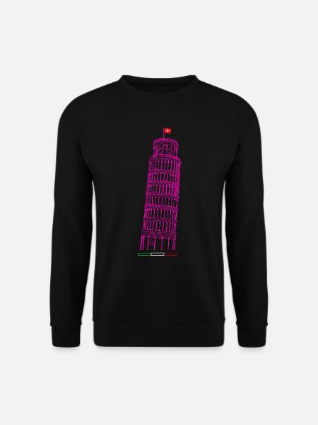 Schiefer Turm von Pisa gezeichnet - Unisex Pullover - Schwarz