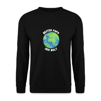Bester Papa der Welt Vater - Unisex Pullover - Schwarz - Vorne - Alina (178cm) & Michal (187cm)