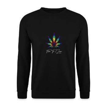 Free To Love - Unisex Sweatshirt - black - Front - Alina (178cm) & Michal (187cm)