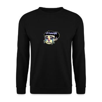 Meh - Unisex Sweatshirt - black - Front - Alina (178cm) & Michal (187cm)