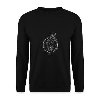 Fuchs Wald Natur - Unisex Pullover - Schwarz - Vorne - Alina (178cm) & Michal (187cm)
