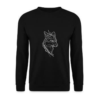 Fuchs Wald Natur - Unisex Pullover - Schwarz - Vorne - Alina (178cm) & Michal (187cm)