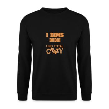 Geschenk für Bobbi - Unisex Pullover - Schwarz - Vorne - Alina (178cm) & Michal (187cm)