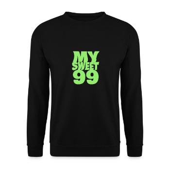 Sweet 99 - Unisex Sweatshirt - black - Front - Alina (178cm) & Michal (187cm)