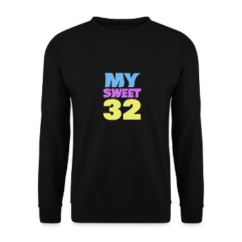Sweet 32 - Unisex Sweatshirt - black - Front - Alina (178cm) & Michal (187cm)