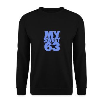 Sweet 63 - Unisex Sweatshirt - black - Front - Alina (178cm) & Michal (187cm)