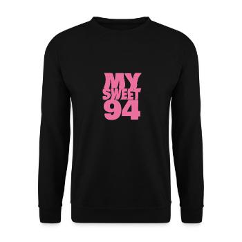 Sweet 94 - Unisex Pullover - Schwarz - Vorne - Alina (178cm) & Michal (187cm)