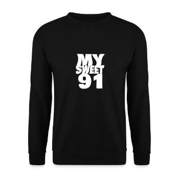 Sweet 91 - Unisex Pullover - Schwarz - Vorne - Alina (178cm) & Michal (187cm)