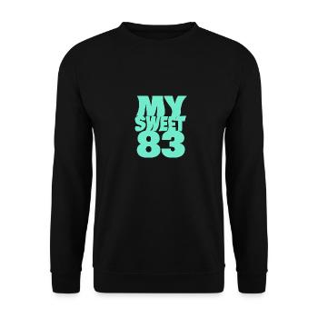 83 - Unisex Sweatshirt - black - Front - Alina (178cm) & Michal (187cm)