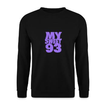 Birthday 93 - Unisex Sweatshirt - black - Front - Alina (178cm) & Michal (187cm)