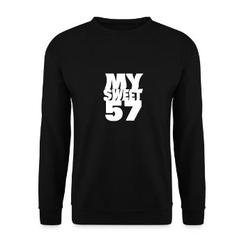 57 - Unisex Pullover - Schwarz - Vorne - Alina (178cm) & Michal (187cm)