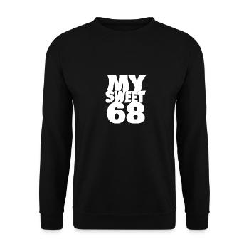 Birthday 68 - Unisex Sweatshirt - black - Front - Alina (178cm) & Michal (187cm)