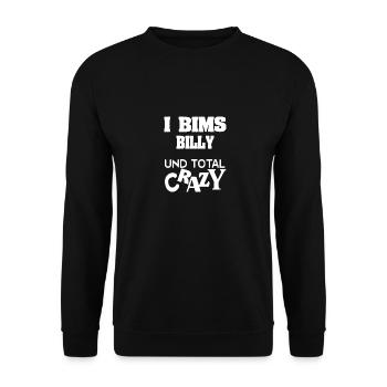 Billy as a first name - Unisex Sweatshirt - black - Front - Alina (178cm) & Michal (187cm)