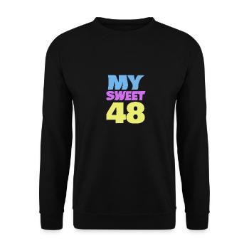 Sweet 48 - Unisex Sweatshirt - black - Front - Alina (178cm) & Michal (187cm)