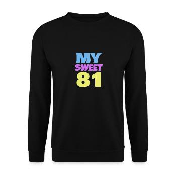 Sweet 81 - Unisex Sweatshirt - black - Front - Alina (178cm) & Michal (187cm)