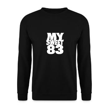 Sweet 83 - Unisex Sweatshirt - black - Front - Alina (178cm) & Michal (187cm)