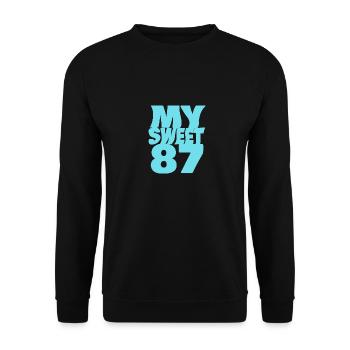 87 - Unisex Sweatshirt - black - Front - Alina (178cm) & Michal (187cm)