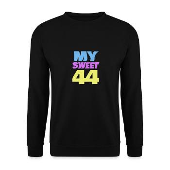 Sweet 44 - Unisex Sweatshirt - black - Front - Alina (178cm) & Michal (187cm)