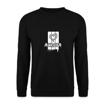Aurore Aurore - Sweat-shirt Unisexe - noir - Devant - Alina (178cm) & Michal (187cm)