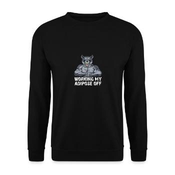 Bodybuilding Muscle Building Fat Loss Without Limit - Unisex Sweatshirt - black - Front - Alina (178cm) & Michal (187cm)