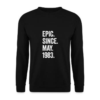 40 Years Old Epic Since May 1983 40th Birthday - Unisex Sweatshirt - black - Front - Alina (178cm) & Michal (187cm)