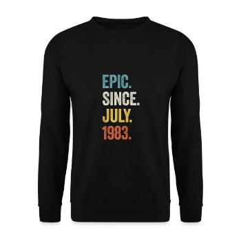 40e anniversaire 40 ans épiques depuis juillet 1983 - Sweat-shirt Unisexe - noir - Devant - Alina (178cm) & Michal (187cm)