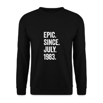 40 Years Old Epic Since July 1983 40th Birthday - Unisex Sweatshirt - black - Front - Alina (178cm) & Michal (187cm)